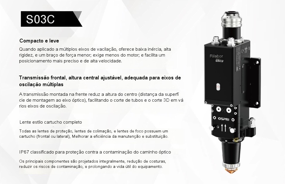 Brinde Cabeça de corte a laser Ospri GS03C 3.000 W F150