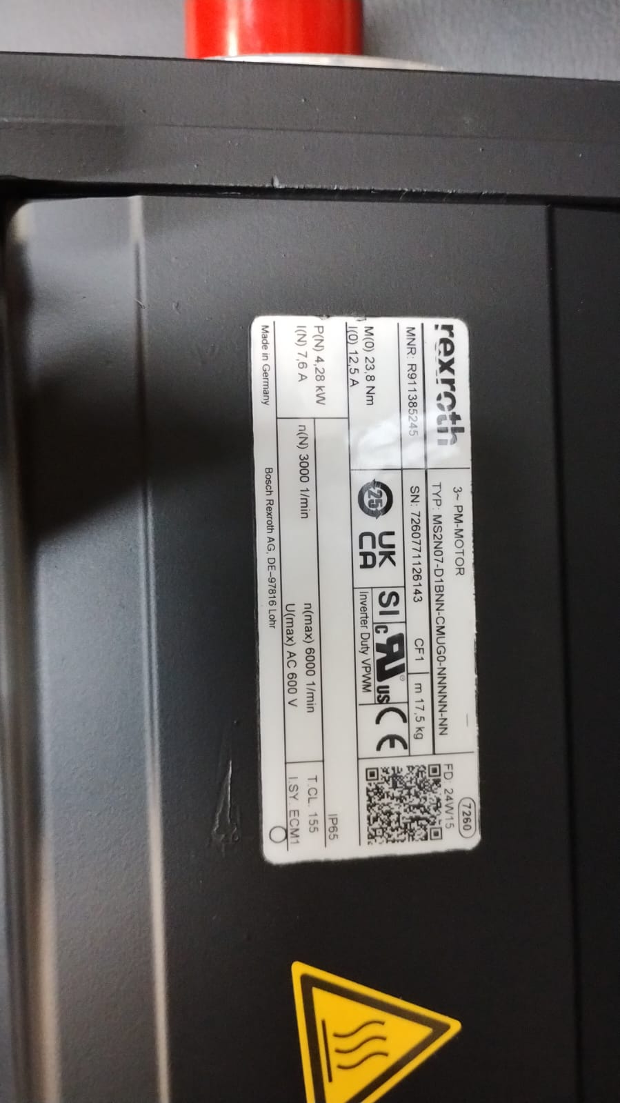 Brinde MOTOR E DRIVER 4.3KW - REXROTH