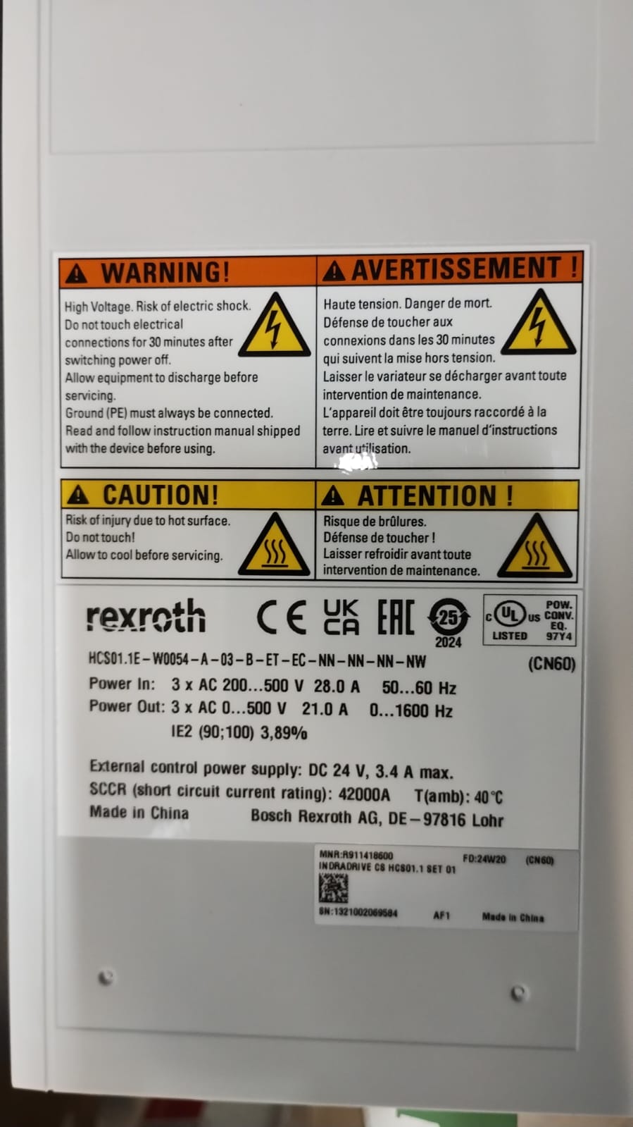 Brinde MOTOR E DRIVER 4.3KW - REXROTH